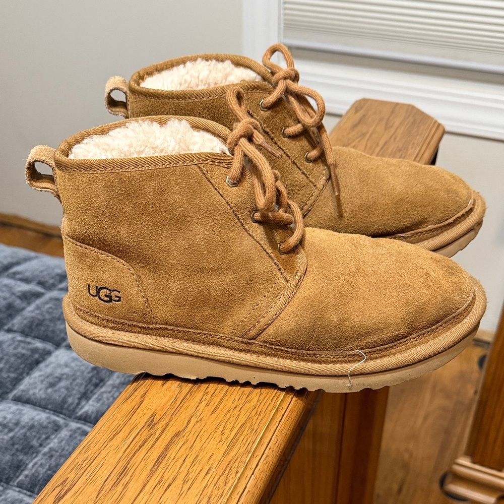 UGG Chestnut Suede Lace-Up Boots